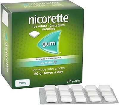 Gomme nicorite - blanche neige, 2 mg, 210 unités - blanchit également
