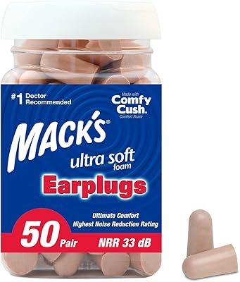 Bouchons d'oreilles en mousse ultra douce max, 50 paires - réduction du bruit