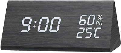 Horloge numérique en bois