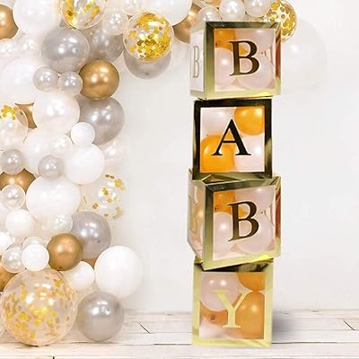 Boîtes de ballons mère anna pour décorer les fêtes d'anniversaire dorés transparents boîtes
