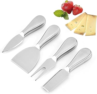 Couteaux à fromage delfino trancheuse et fourchette tartiner en acier inoxydable