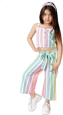 Ensemble chemisier et pantalon palazzo pour fille nuty ninos, design décontracté