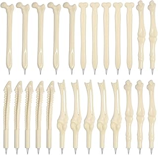 Stylos en os, 25 stylos noirs à encre médicale pour halloween, noël, médecin