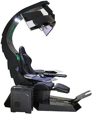 Chaise de jeu vidéo cockpit super deluxe racing gaming chair pour bureau