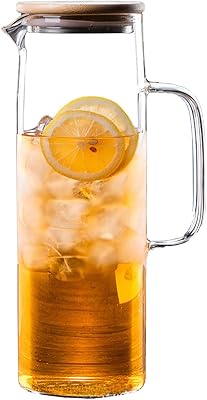 Pichet à eau en verre de 1 000 ml/1 500 ml