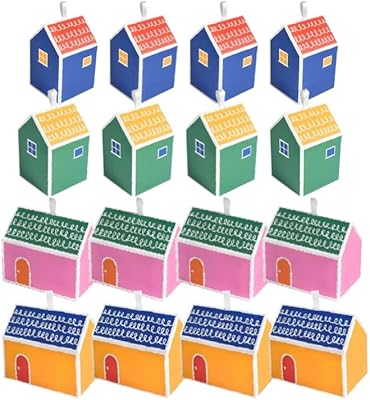 16 pièces de bonbonnières en forme de maison avec ruban de couleurs assorties pour les fêtes. Des milliers de références à découvrir sur Diaytar Sénégal