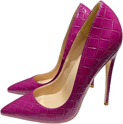 Walkfb talons femme habillés très hauts effet alligator chaussures femme, talons aiguilles pointus