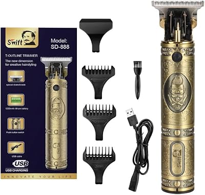Tondeuse à barbe professionnelle pour hommes, tondeuse à barbe rechargeable sans fil