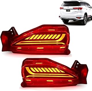 Réflecteur led de pare-chocs arrière kingsway pour toyota fortuner (à partir de 2017)