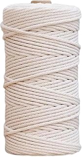 Corde en coton blanc primify de 3 mm faite à la main à