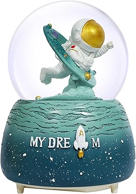 Boules de neige pour enfants, jouet astronaute brillant de 80 mm avec musique