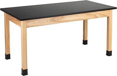 Table de laboratoire scientifique avec plateau résistant aux produits chimiques