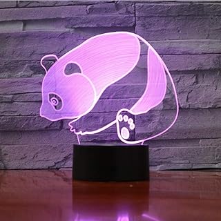 Veilleuse led illusion 3d alimentée par usb, télécommande tactile, 16 couleurs changeantes
