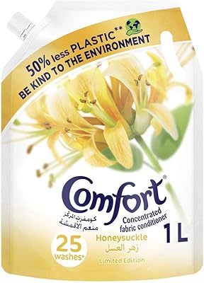 Adoucissant concentré confort, parfum miel, sachet de 1 litre