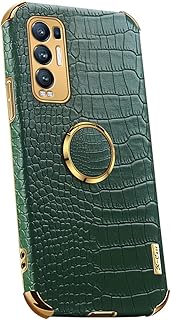 Grandcaser coque pour reno5 pro + 5g cuir crocodile ultra mince