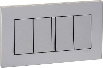 Schneider electric kb34_as vivace silver - interrupteur de panneau unidirectionnel 4 groupes