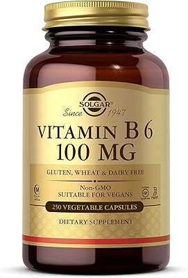 Solgar vitamine b6 100 mg, 250 capsules végétariennes - soutient le métabolisme énergétique