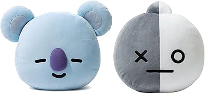 Oreiller en peluche fosced koya et fan, oreiller décoratif en peluche, personnage bts