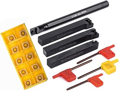 Jeu de porte-outils d'alésage, 4 tiges de forage s12mm + 10 pièces/boîte d'inserts