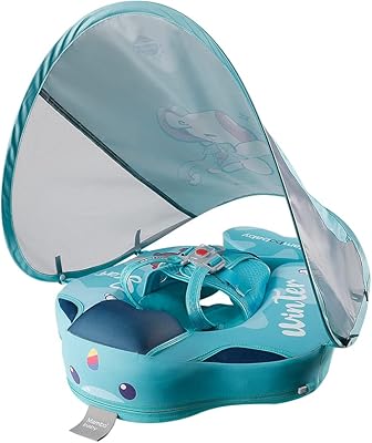 Flotteur de natation pour bébé gt whale design ajoutez une queue avec auvent