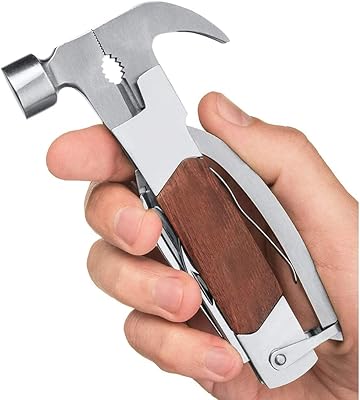 Marteau de sauvetage en bois dur 14 en 1 en acier inoxydable outil