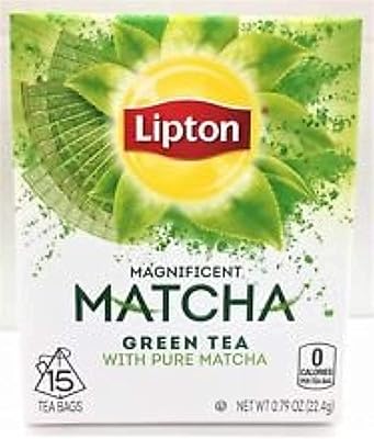 Thé matcha - thé vert matcha lipton, 15 sachets, 22,4 g