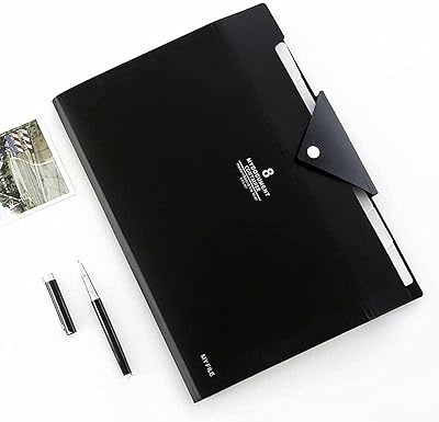 Dossier extensible à 8 pochettes, classeur de documents en accordéon au format a4