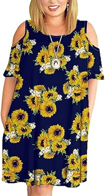 Kancystore robes grande taille pour femmes manches courtes épaules dénudées t-shirt