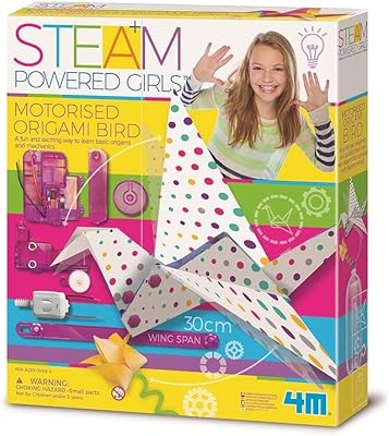 4m fsg4903 oiseaux origami motorisés à vapeur pour enfants, multicolore