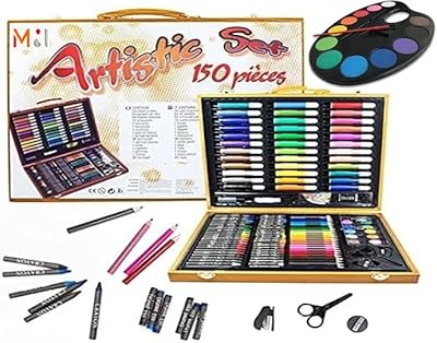 Ensemble de fournitures d'art m&e de 163 pièces, ensemble de crayons d'artiste