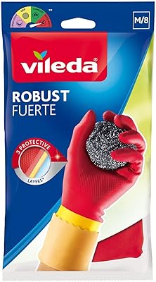Gants en caoutchouc durable (protection) vleda taille m réutilisables doublure confortable et latex