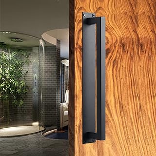 Poignée de porte de grange rectangulaire en acier k10 robuste - 12 pouces