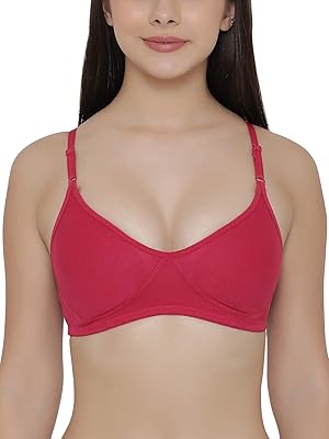 Soutien-gorge t-shirt sans armatures en coton riche en coton pour femme en rose