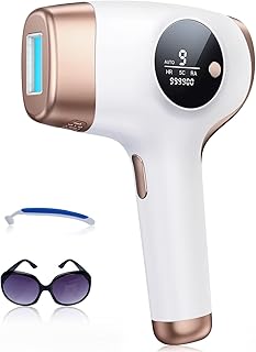 Appareil d'épilation ipl, 9 niveaux d'énergie, 99 000 flashs, 3 fonctions épilation laser