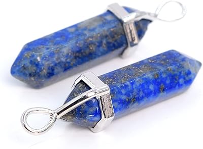 Collier avec pendentif en cristal de lapis-lazuli et pierres précieuses de guérison bijoux