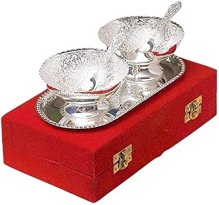 Couverts en cuivre plaqué argent jr gifts & crafts - cuillère avec assiette