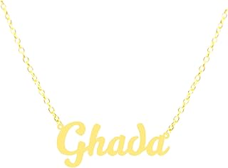 Collier plaqué or 21 carats avec le nom gada, plaqué or, sans pierres