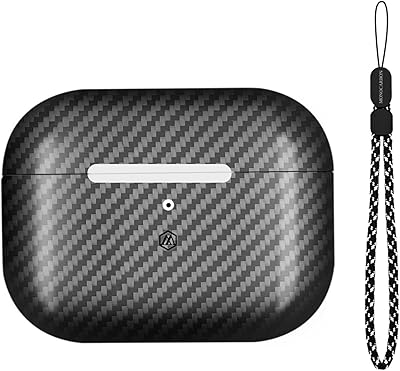 Coque de protection monocarbone en fibre de carbone véritable pour airpods pro 2e