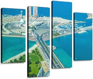 Impression d'art mural sur toile abu dhabi emirats arabes unis numérique abstraite encadrée