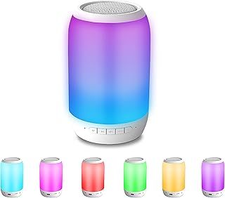 Haut-parleur bluetooth sans fil, haut-parleur bluetooth veilleuse avec 10 couleurs, prise en charge