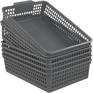 Plateau à panier en plastique gris kand, cuisson en papier a4, 6 paquets