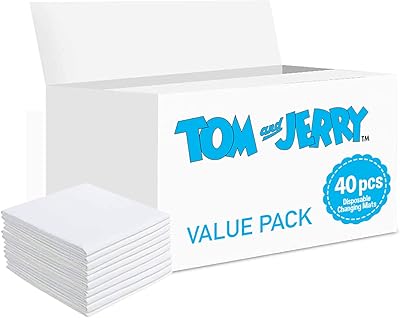 Matelas à langer jetables tom et jerry, 40 pièces, tapis à langer