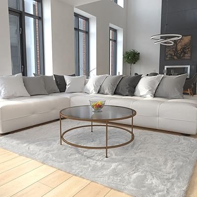 Table basse ronde de la collection astoria de flash furniture - verre transparent