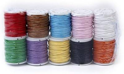Coheali 10 rouleaux accessoires de tresse produits coréens ficelle cirée cordon ciré fils