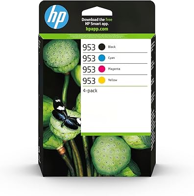 Cartouches d'encre originales hp 6zc69ae 953, noir/cyan/magenta/jaune, multipack