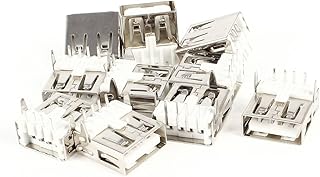 10 pièces de rechange usb 2.0 a femelle 4p 90 degrés 13 mm