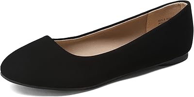 Ballerines plates de marche à semelle simple pour femmes