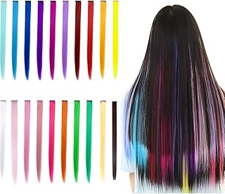 Extensions de cheveux synthétiques droites à clips nc pour femmes