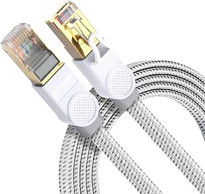 Câble ethernet cat 8 【garantie 1 an sans tracas】câble de raccordement lan haute vitesse dani 40 gbps 2000 mhz s/ftp lan [certifié fluke] câble ethernet rj45 cat 8 (2 m, blanc). Vos marques préférées à prix réduits sur Diaytar