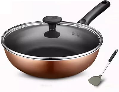 Poêle à frire antiadhésive, poêles à frire antiadhésives pour wok, poêle à frire profonde, poêle à steak, ustensiles de cuisine à induction pour œufs et steak (couleur : marron, taille : 32 x 9 cm). Comparez, choisissez, économisez sur Diaytar Sénégal